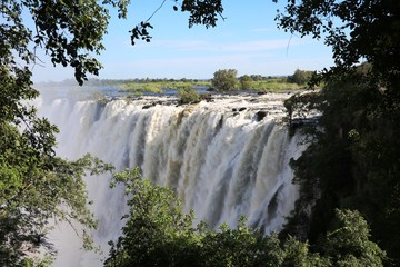 View to Victoria Falls in Zambia, Africa