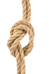 Rope knot isolated on white