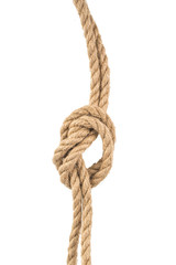 Rope knot isolated on white