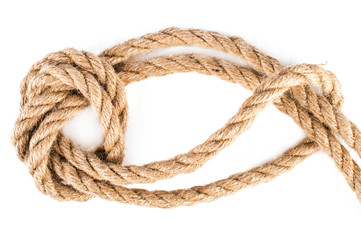 Rope knot isolated on white