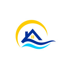 Waves Custom Home Logo Icon