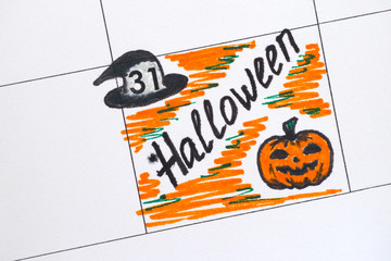 Reminder Halloween in calendar