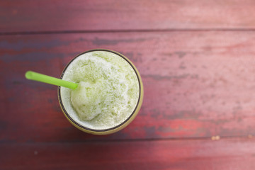 This is a green tea smoothie