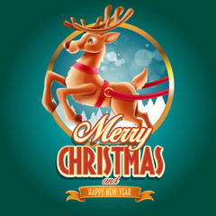 reindeer merry christmas