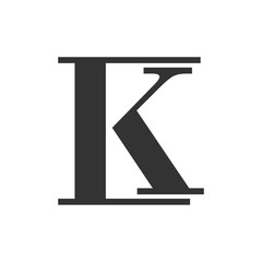 K letter initial logo design