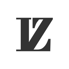 LZ letter initial logo design - obrazy, fototapety, plakaty