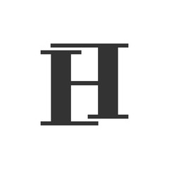 H letter initial logo design