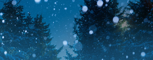 Fototapeta na wymiar art christmas winter background; snowy landscape