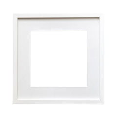 Isolated white frame mock up