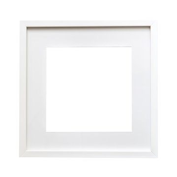 Isolated white frame mock up