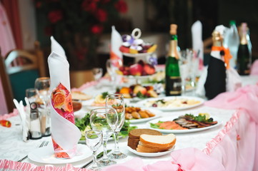 wedding banquet in a restaurant