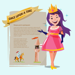 beautiful princess in presenting action fairy tail concept. char