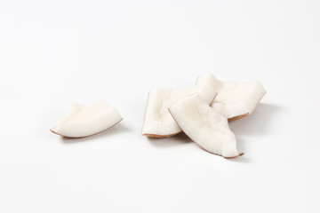fresh coconut pieces