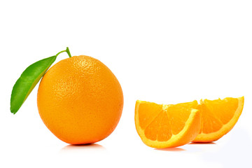 Orange fruit isolated on white background