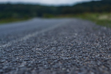 Asphalt with blurred background