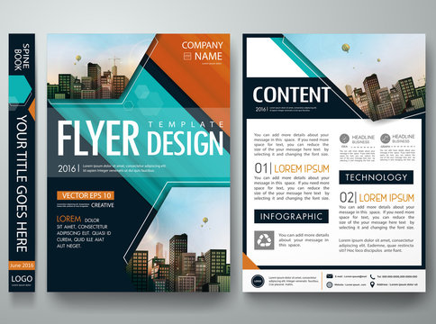 Cover book portfolio presentation brochure design template vector.Green abstract shape poster portfolio layout design.City design on A4 brochure.Business flyers report magazine poster layout template.