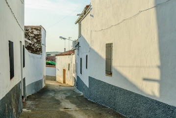 Fototapeta premium sight of the streets of a typical town of Extremadura in Salorino, Caceres, in Extremadura, Spain
