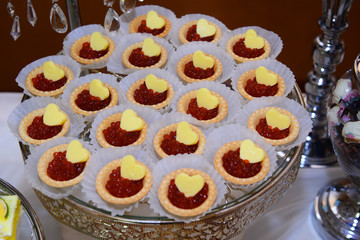 Tartlets with caviar and butter