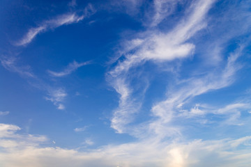 Fototapeta premium Blue sky with clouds background