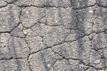 Asphalt with cracks and with shadows. Background.