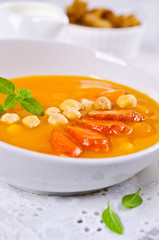 Pumpkin and carrot soup