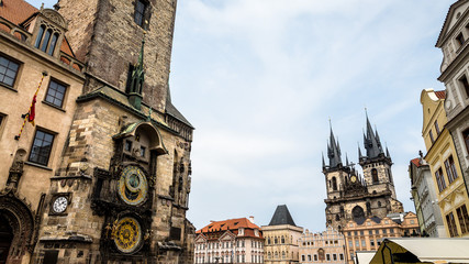 Die astronomische Uhr am Altstädter Rathaus in Prag, Tschechische Republik