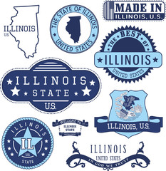 generic stamps and signs of the state of Illinois
