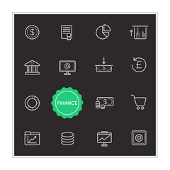 Set of Finance Money Vector Illustration Elements can be used as