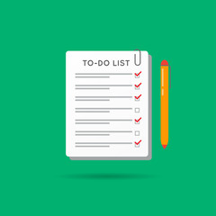 Vector To-Do List or Checklist Icon. Can be used as Logo.