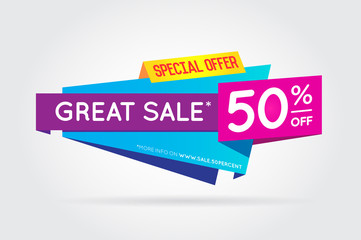 Sale Sign Banner Poster ready for Web and Print. Vector. Super,