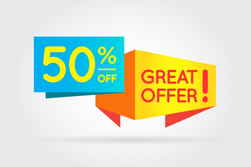 Sale Sign Banner Poster ready for Web and Print. Vector. Super,