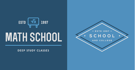 Set of Vector School or College Identity Elements can be used as
