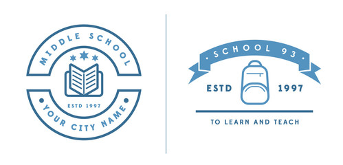 Set of Vector School or College Identity Elements can be used as