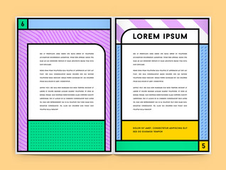 Visual identity in Trendy New Fat Line Style Geometric Design in