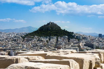 Der berühmte Berg Lykavitos in Athen