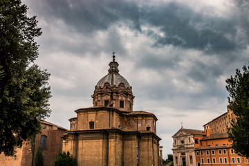 L'église Saint-Luca-et-Saint-Martin près du Forum Romain à Rome