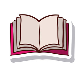 Open books icon. Education literature reading and library theme. Isolated design. Vector illustration