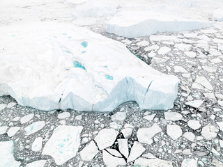 Fototapeta na wymiar Icebergs on arctic ocean in Ilulissat icefjord, Greenland