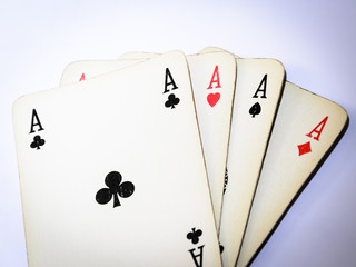 Obraz premium poker of ashes, view of classical poker games, cards games