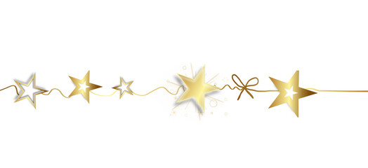 Sterne Stern Star Stars Reihe Band Banner Gold