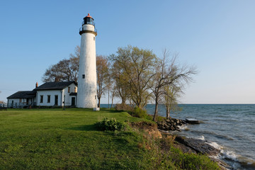 Fototapeta na wymiar Pointe aux Barques Lighthouse, built in 1848