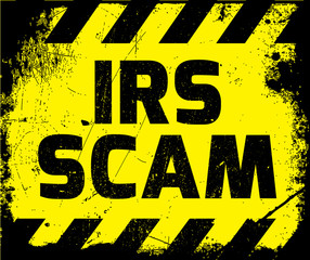Naklejka premium IRS scam sign
