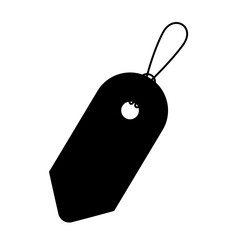 hanging black tag icon. Price offer discount and market design. Isolated design. Vector illustration