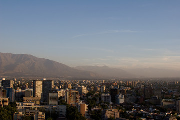 Santiago Skyline in the morning