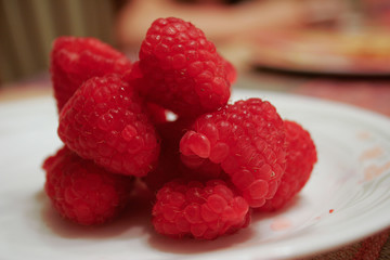Raspberries on a Plate