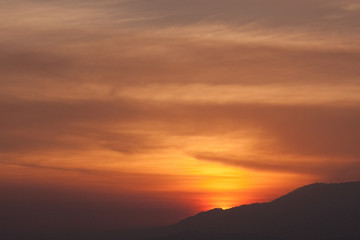 Fototapeta na wymiar Sunset in Catapilco Chile