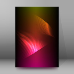 background report brochure Cover Pages A4 style abstract glow51