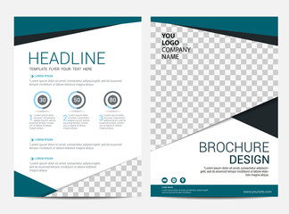 Brochure template flyer design vector background