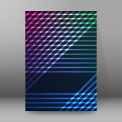 background report brochure Cover Pages A4 style abstract glow64