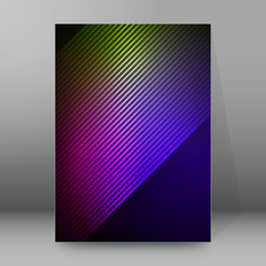 background report brochure Cover Pages A4 style abstract glow66